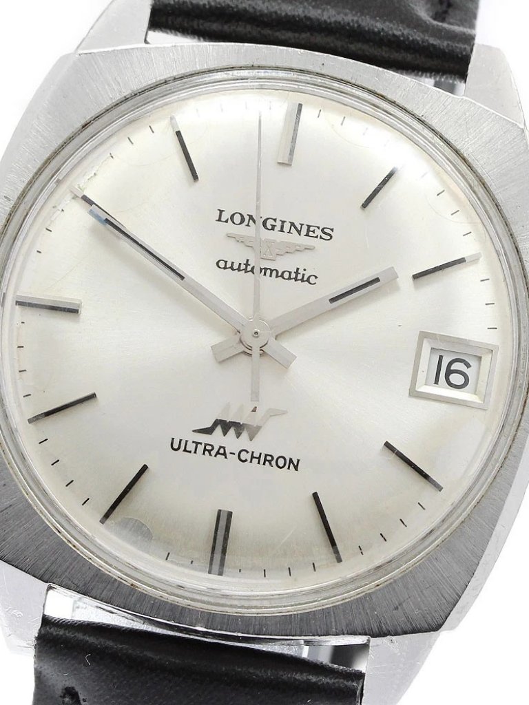 Longines Ultracron Date Silver Dial Automatic Mens Watch